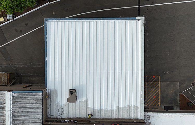 Roof coating project by Vulcan Contracting Services